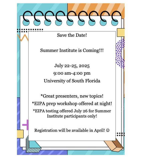 Save the Date! The EIP Summer Workshop is Coming to USF